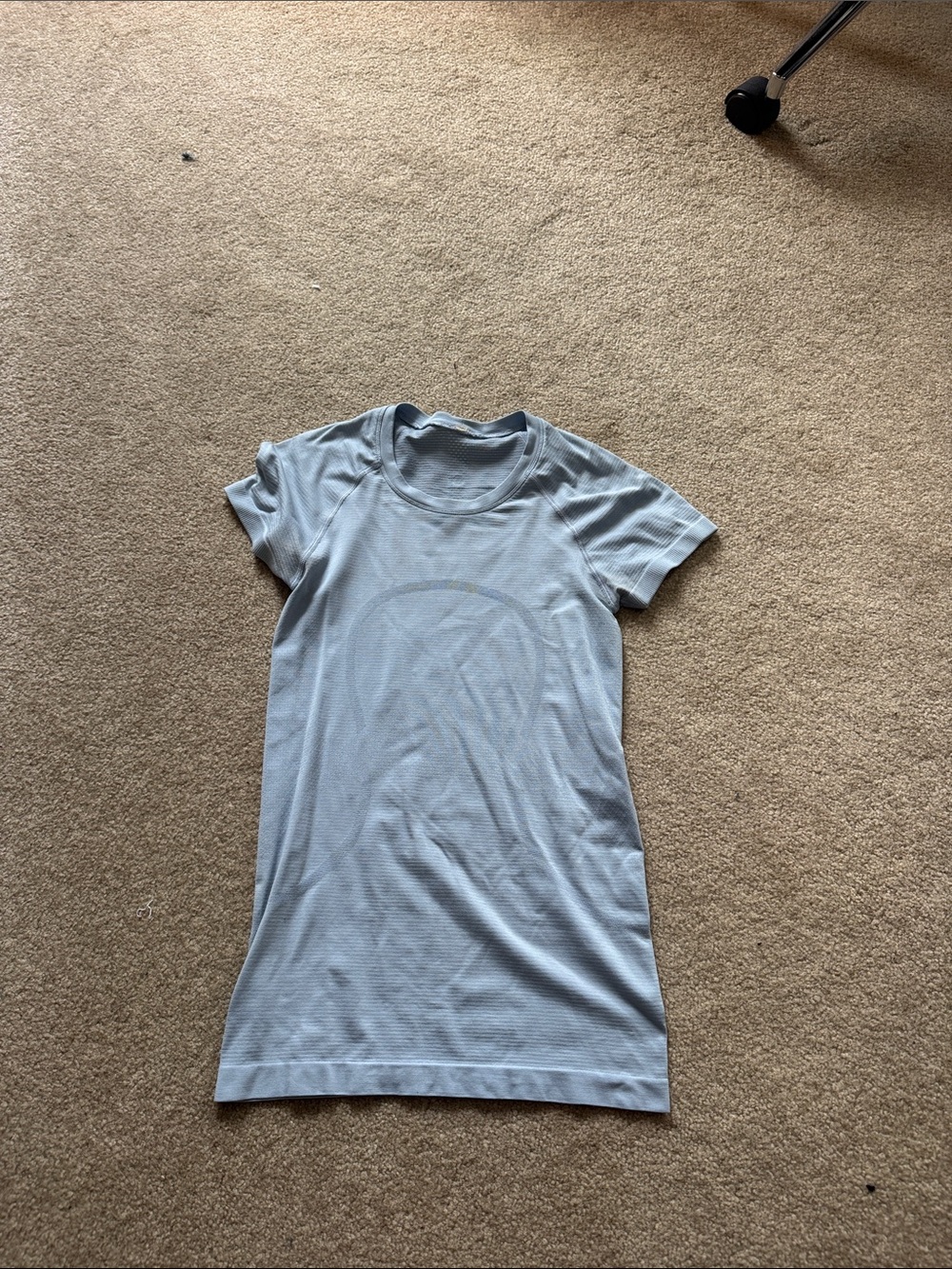 lululemon athletica light blue short sleeve performance tee